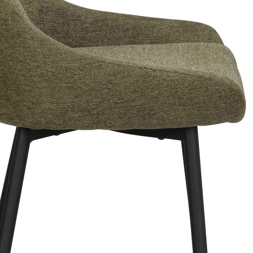 Stoff Esszimmerstühle in Khaki - Amrosa (2er Set)