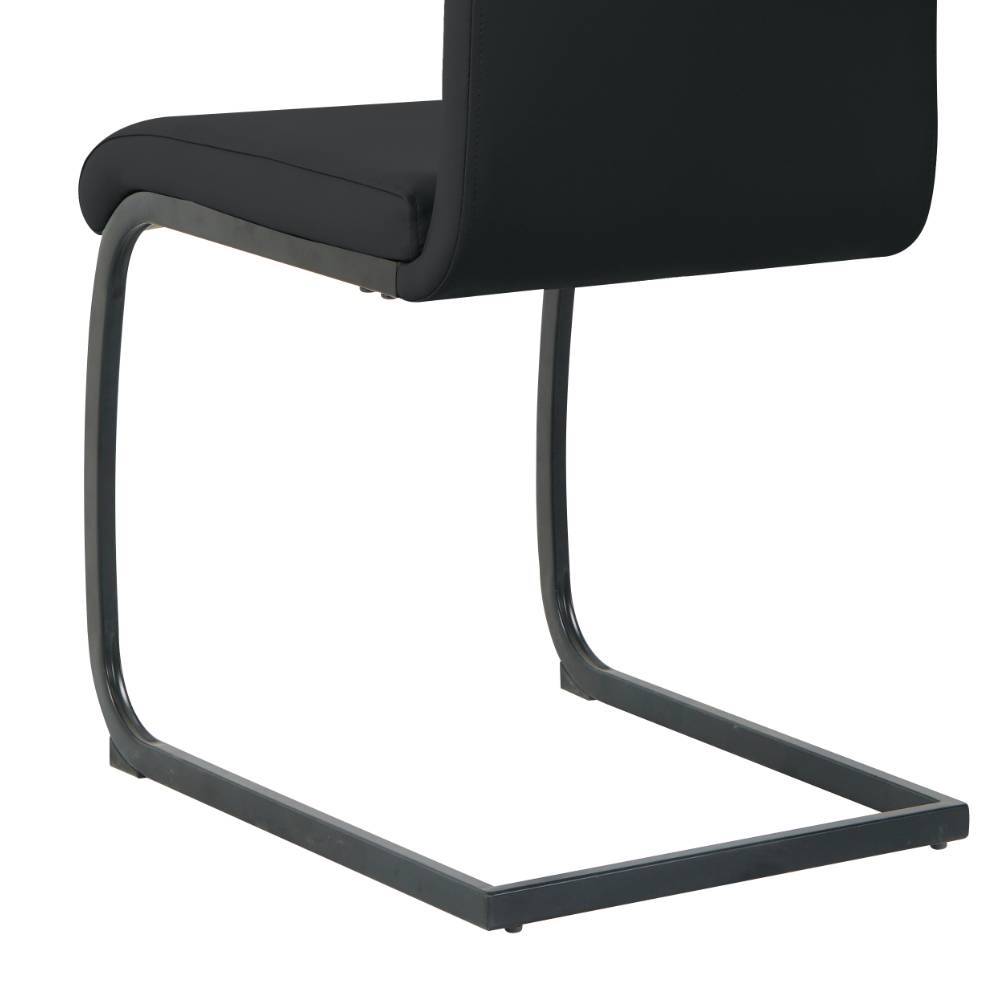 Kunstleder Freischwinger in Schwarz - Pencras (2er Set)