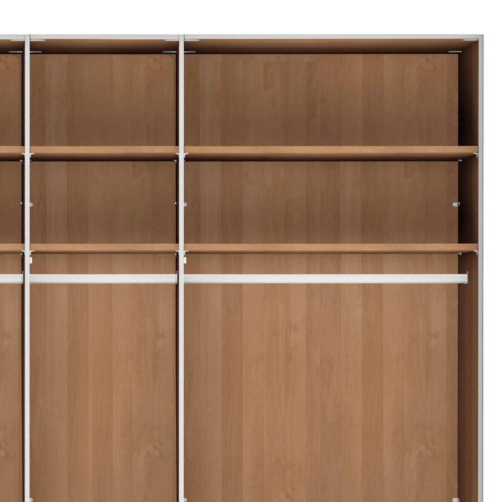 7-türiger Schlafzimmerschrank mit drei Spiegeltüren - Yanicas