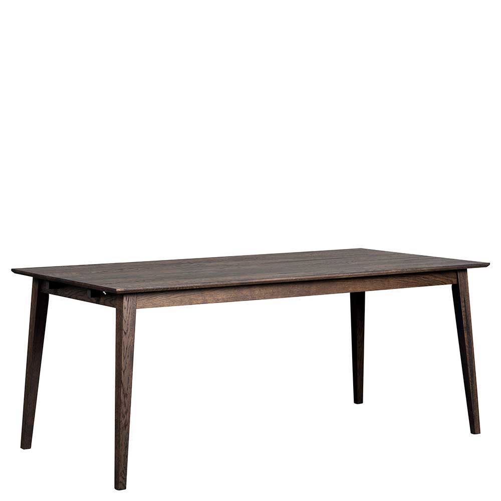 Esstisch & 6 schwarze Stühle - Flints (siebenteilig)