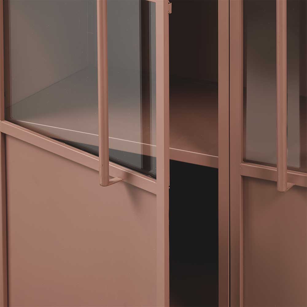 Metall Vitrine in Braun - Dora