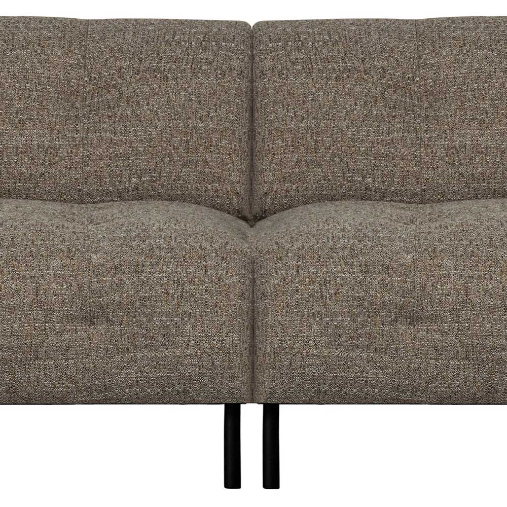 Wohnzimmer Sofa in Dunkelbraun Strukturstoff - Marus