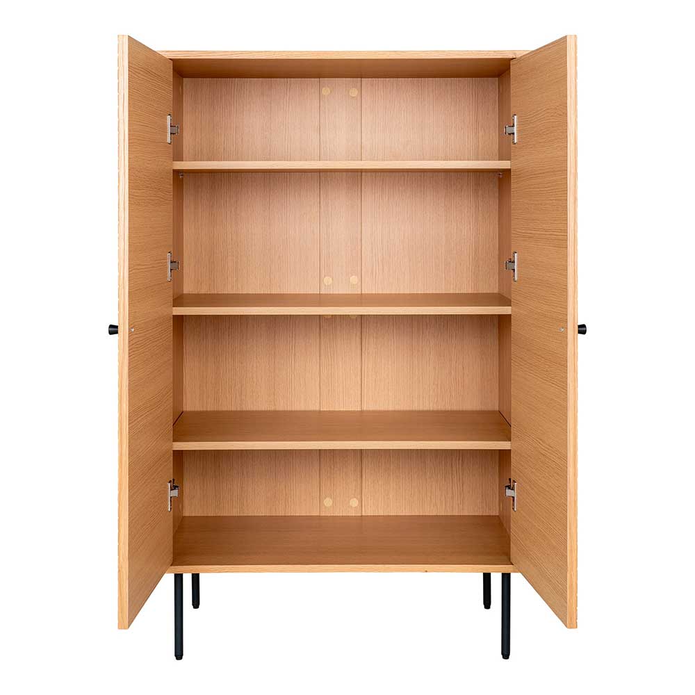 80x130x40 Highboard in Eiche Natur Furnier - Virona
