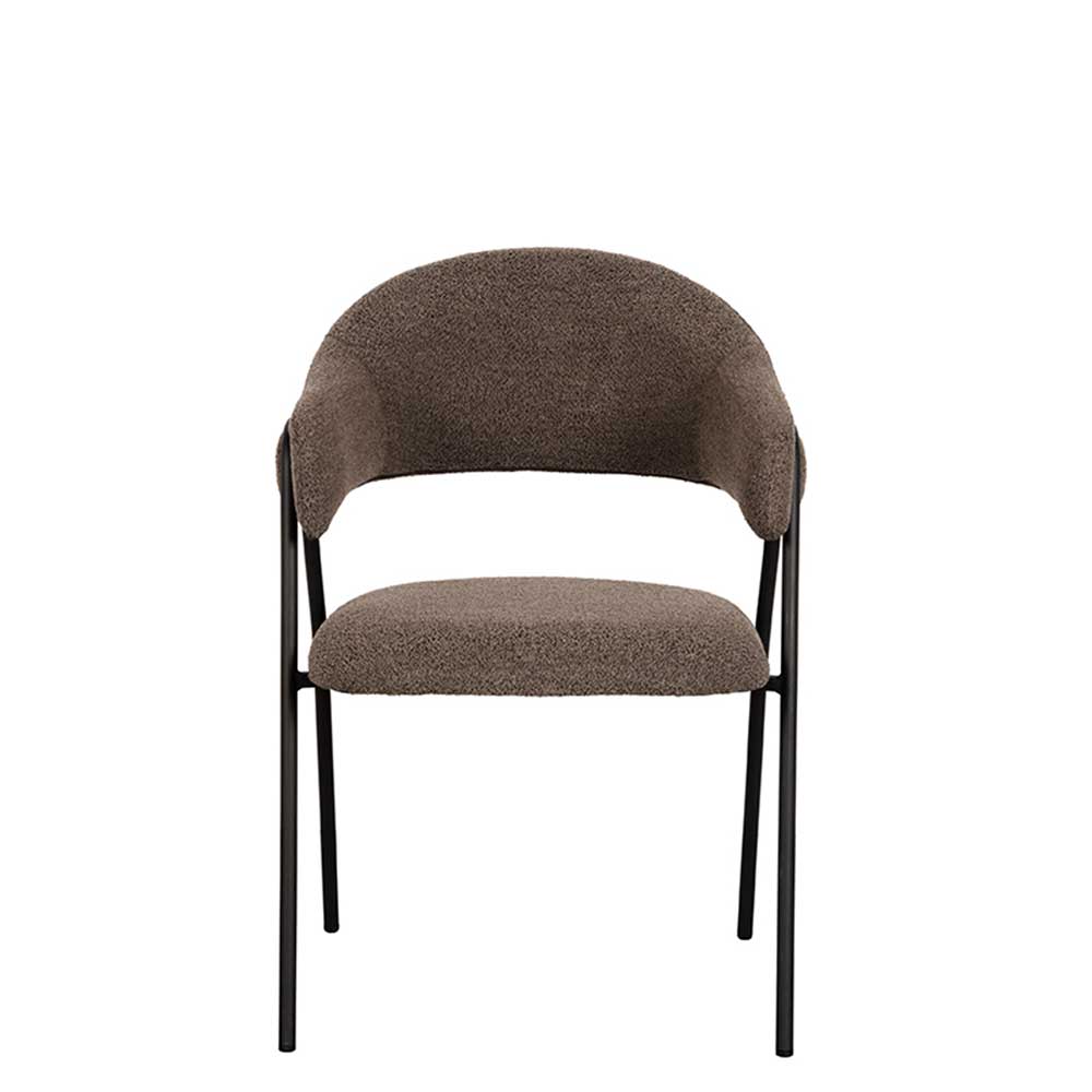 Polsterstühle in Hellbraun Boucle - Jaggon (2er Set)