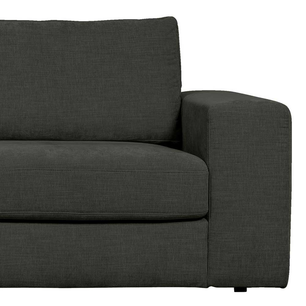 Wohzimmer Sofa in Anthrazit Webstoff-Bezug - Jilatov