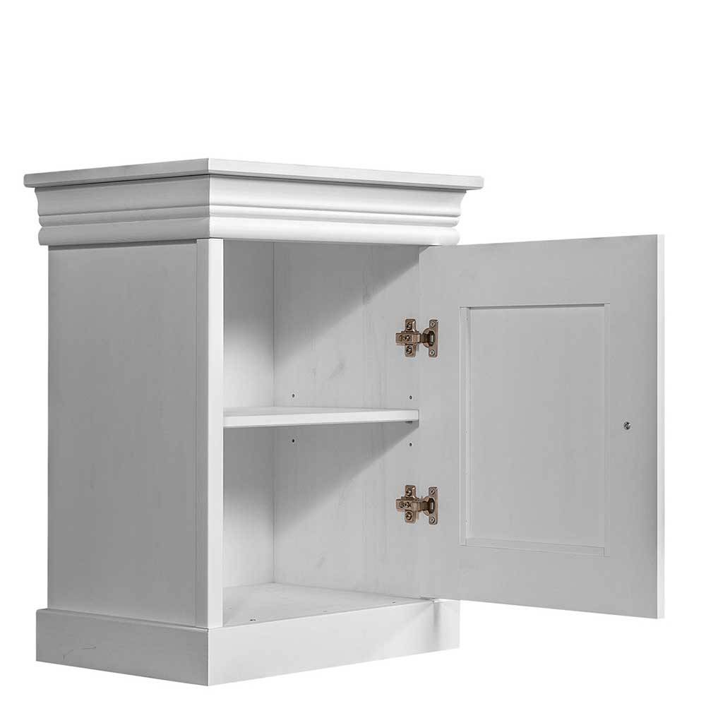 Weißes Landhausbett mit Schubladen - Presto