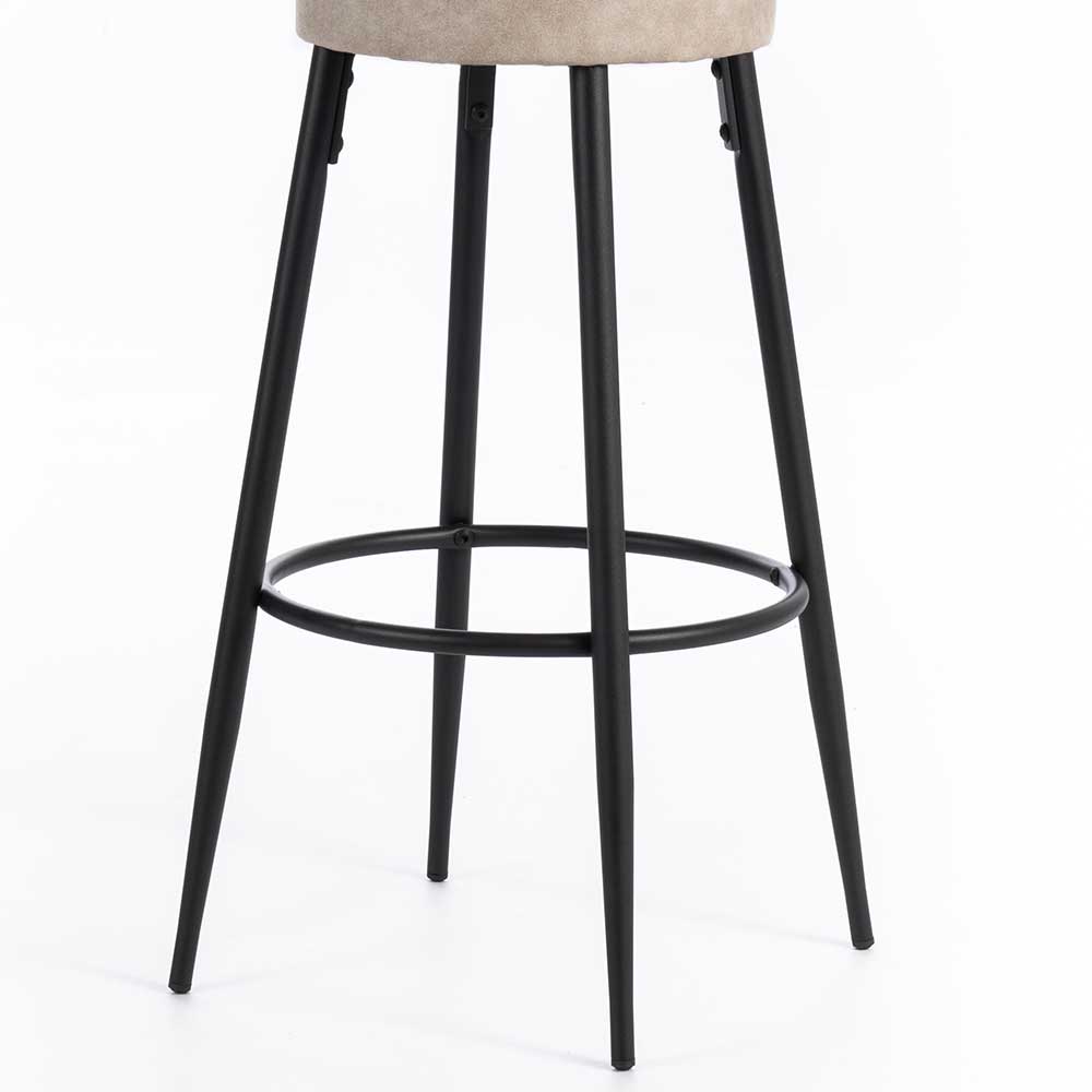 Moderner Barhocker mit rundem Sitz - Lilis (2er Set)