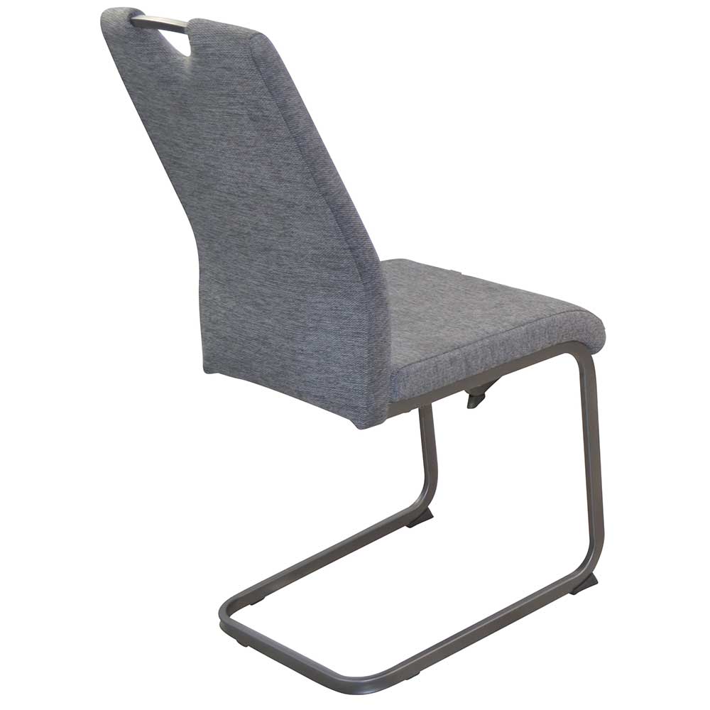 Freischwinger mit hoher Lehne in Anthrazit - Ray (4er Set)