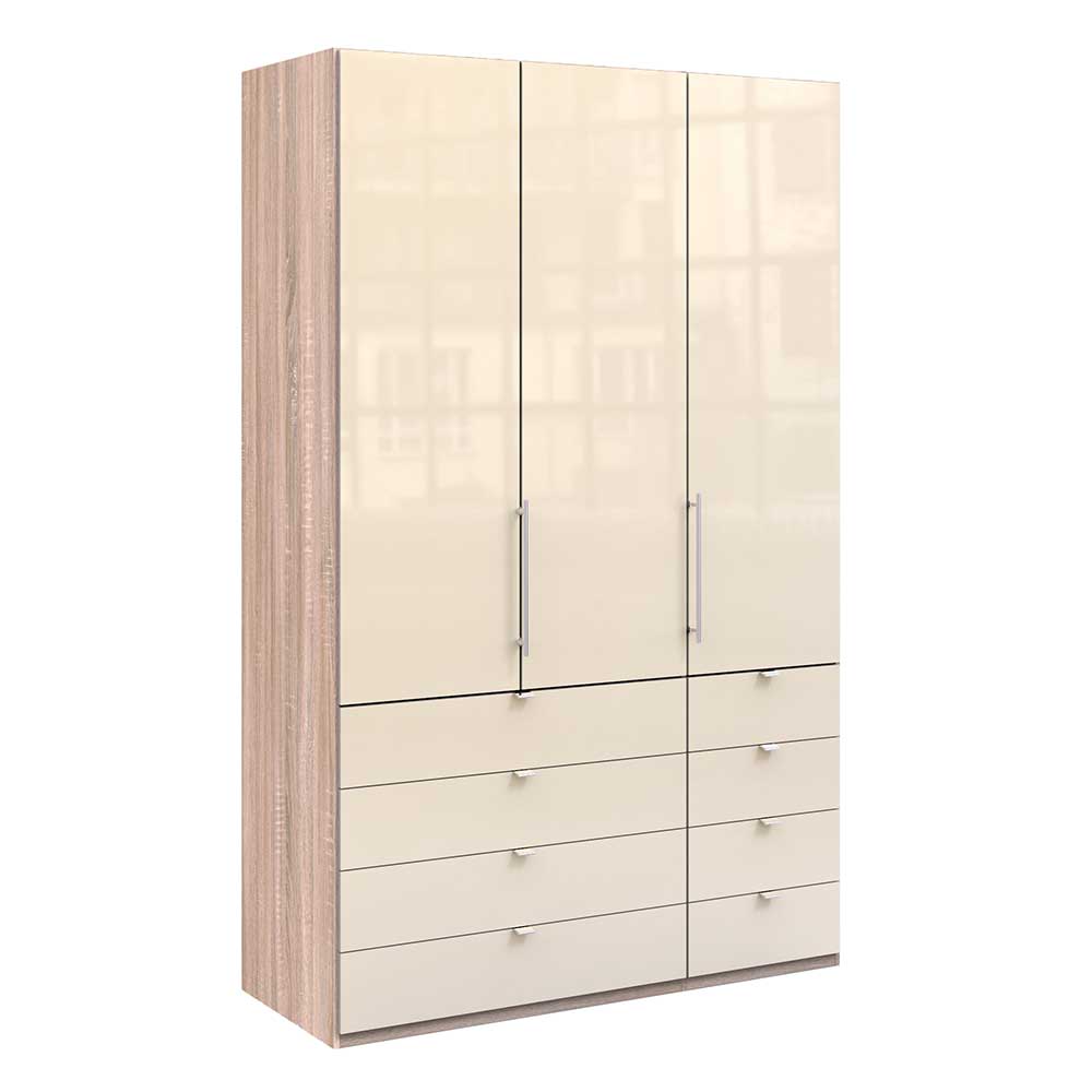 Schmaler Kleiderschrank in Cremefarben - Rativian