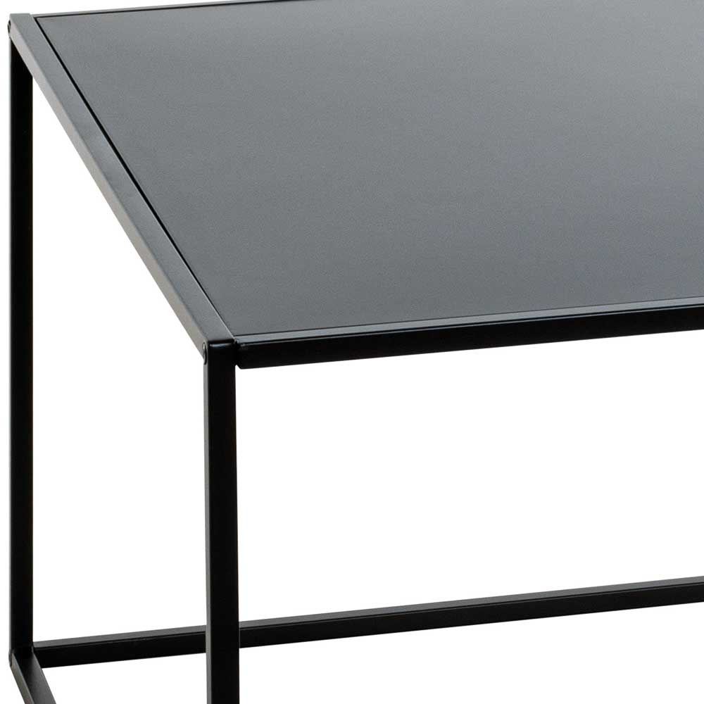 Metall Wohnzimmertisch in Schwarz - Lugon