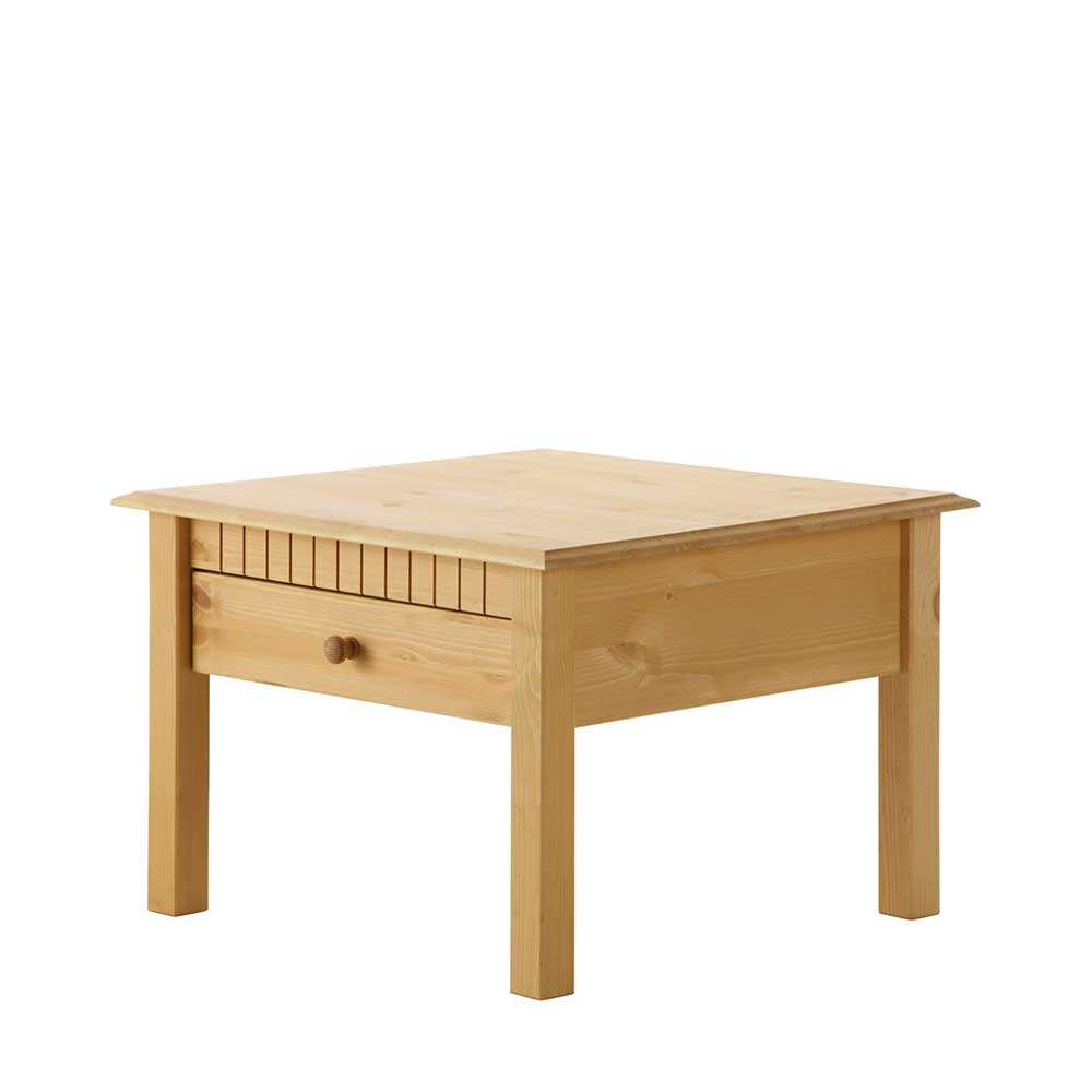 Quadrat Country-Sofatisch in Natur - Entrega