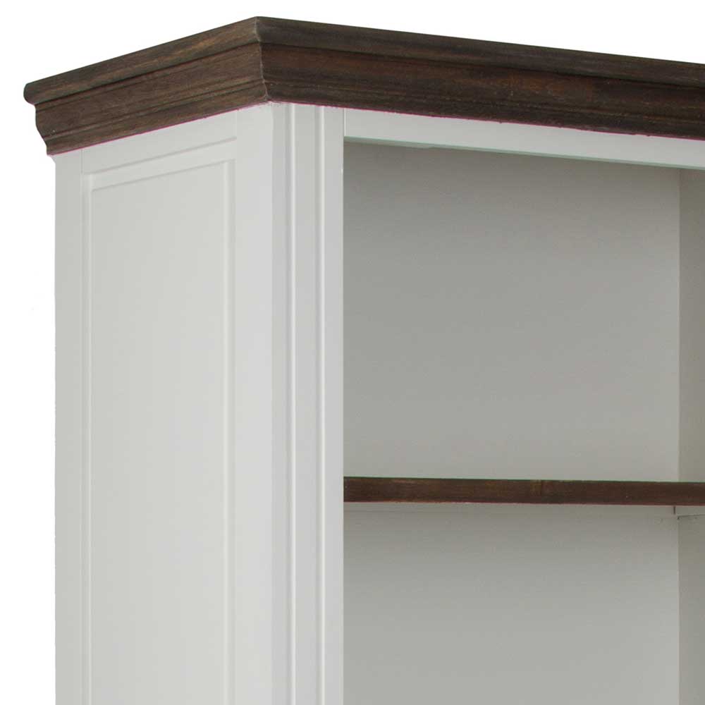 68x180x39 Landhaus Regal in Weiß & Graubraun - Bleaks