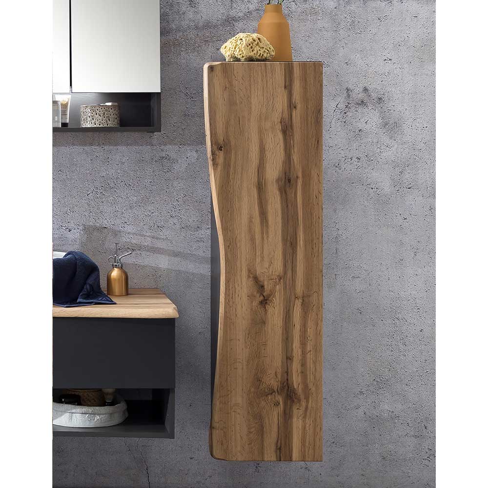 38x135x35 Badezimmerschrank mit Tür Baumkante - Breznia