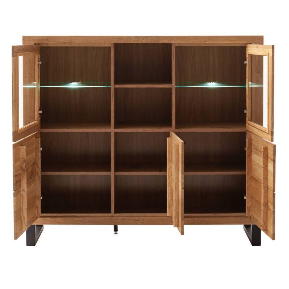 Highboard Vitrine in Wildeiche - Scarlett