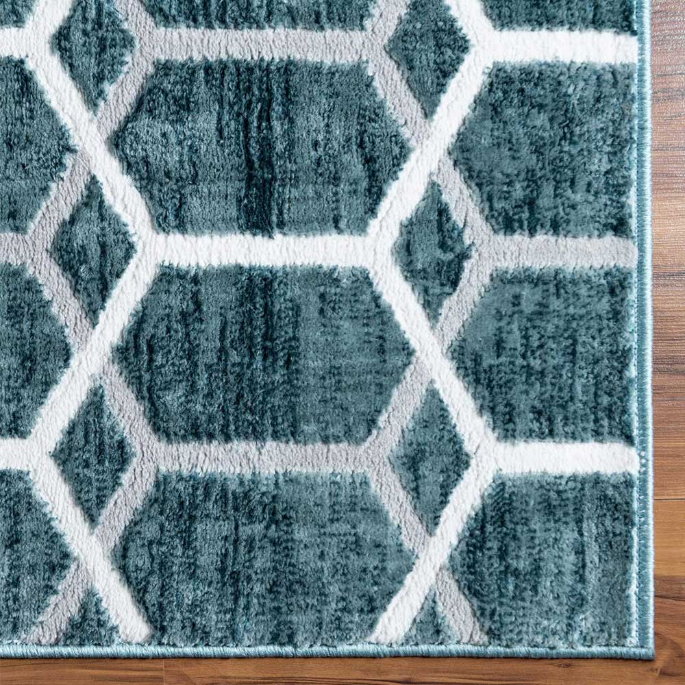 Geometrisch gemusterter Teppich mit Kurzflor - Calencio