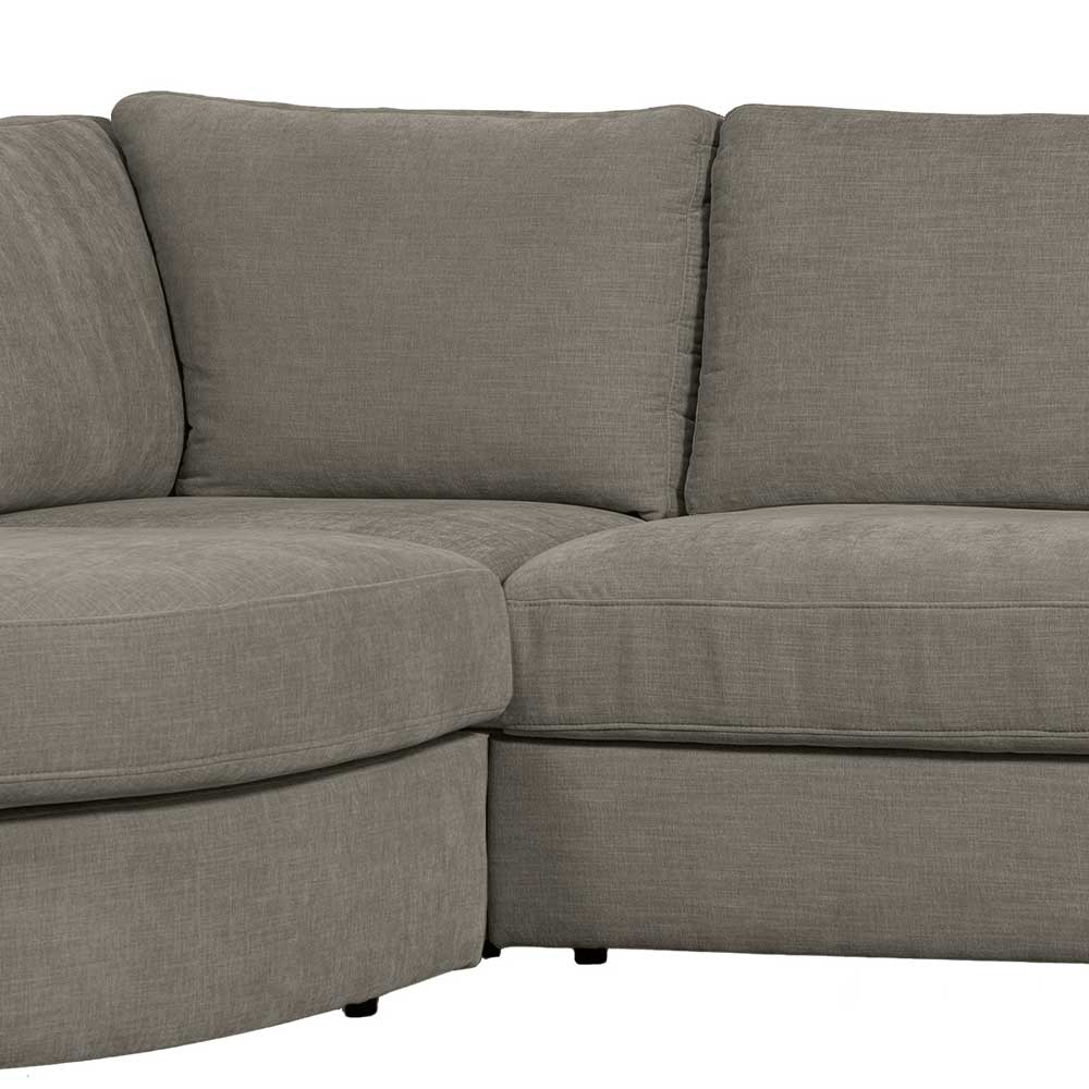 Sofaecke in Grau Stoffbezug - Gregg