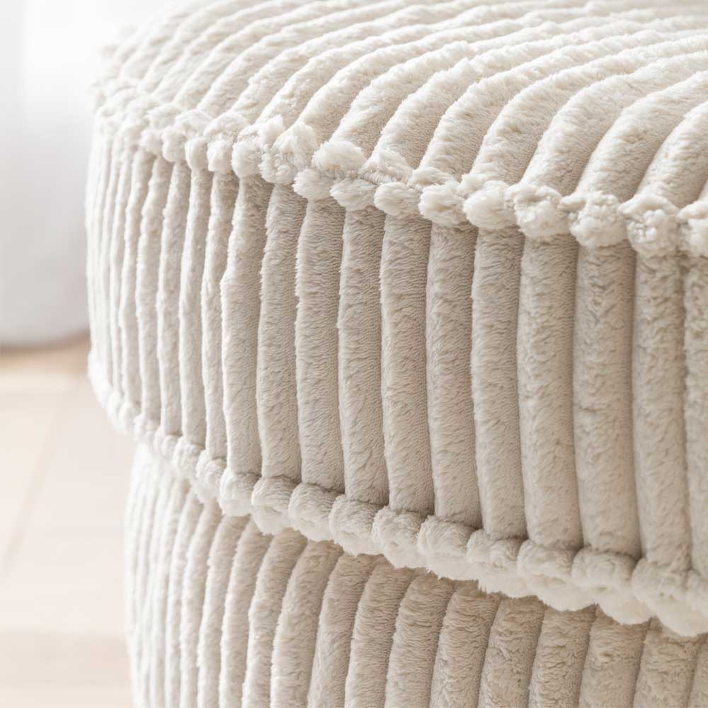Drehsessel & Hocker Set aus Cord - Token (zweiteilig)