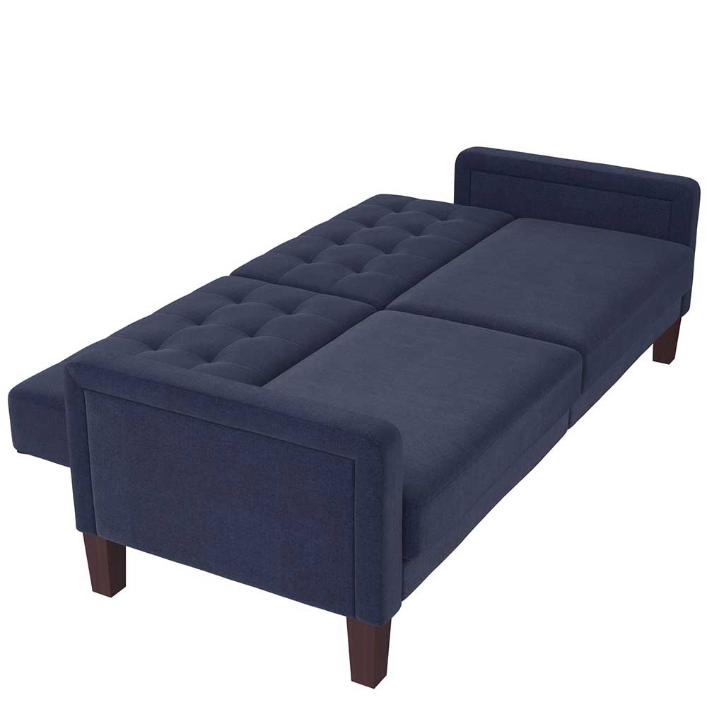 Klappcouch in Dunkelblau und Braun - Cablus