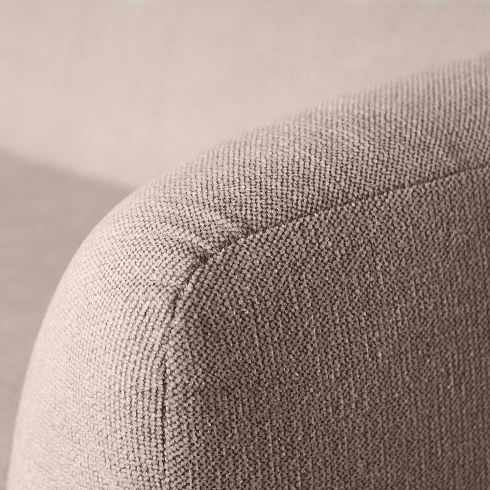 Dreisitzer Couch aus Chenille in Beige - Chake