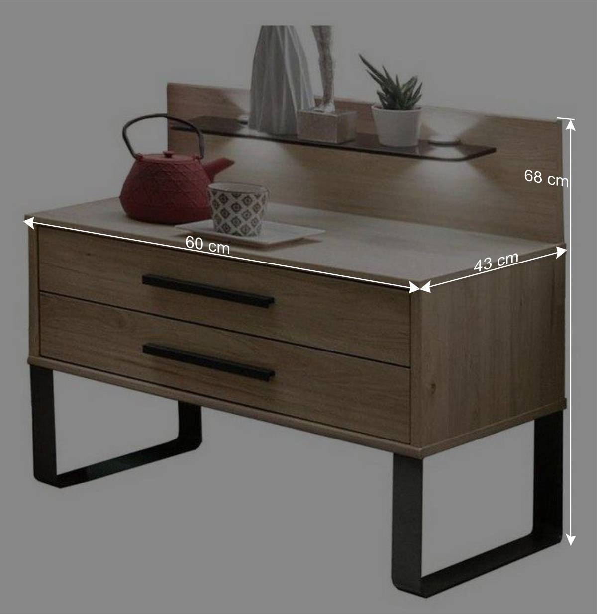Loft Doppelbett & Schwebetüren Schrank - Licruva (vierteilig)