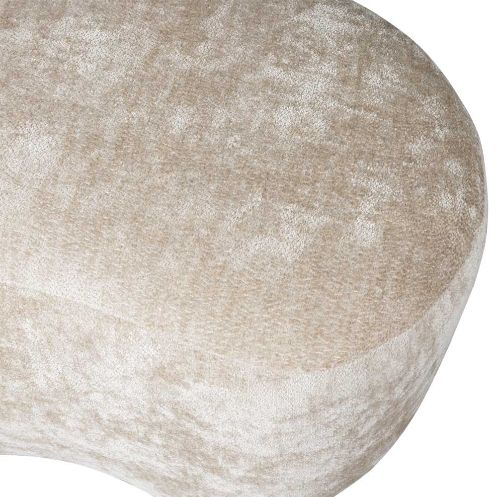 Polsterhocker in Beige Chenille - Paryra