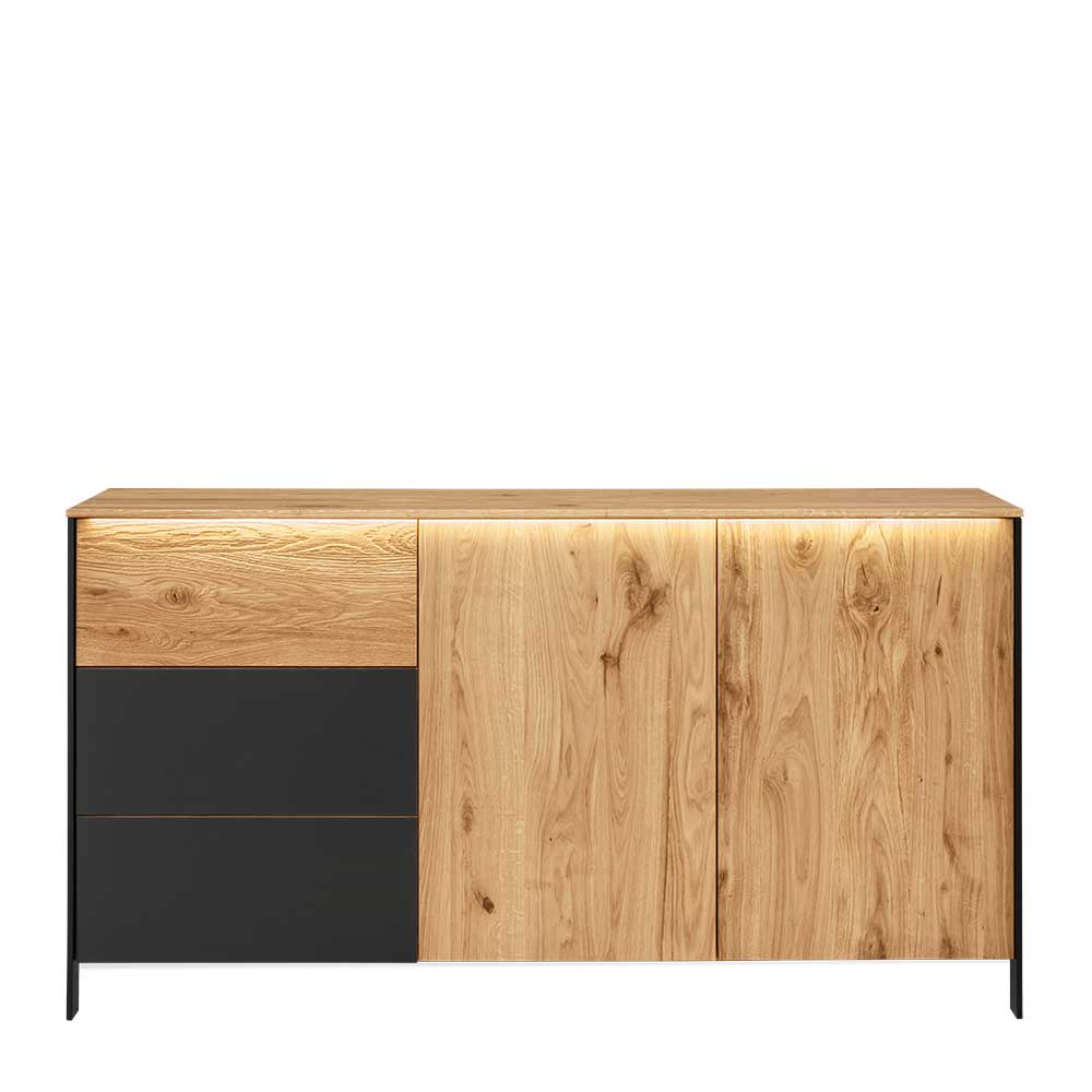 Modernes Wildeiche Sideboard mit LED Licht - Viligrana