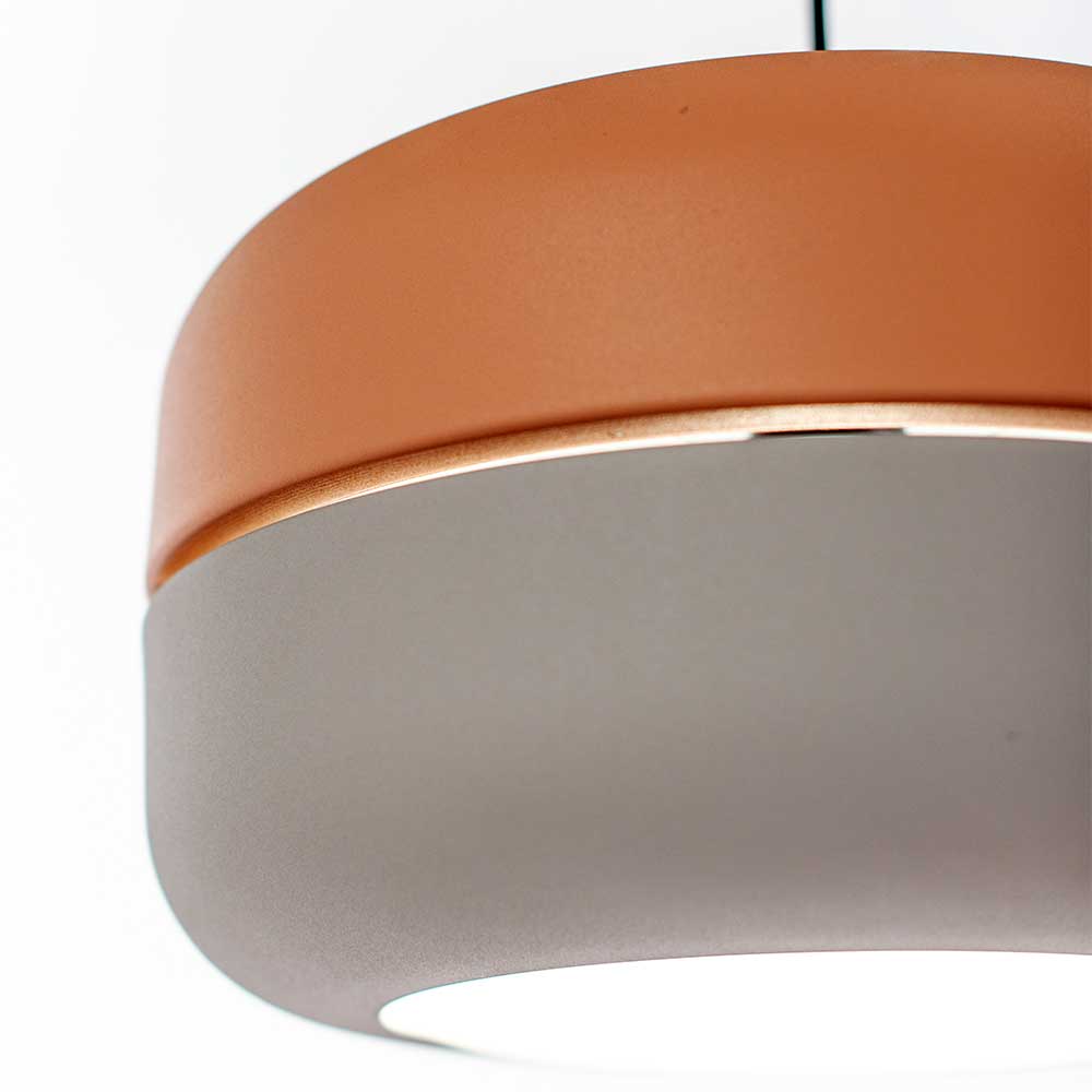 Scandi Chic Hängelampe in Rosa & Grau - Longos