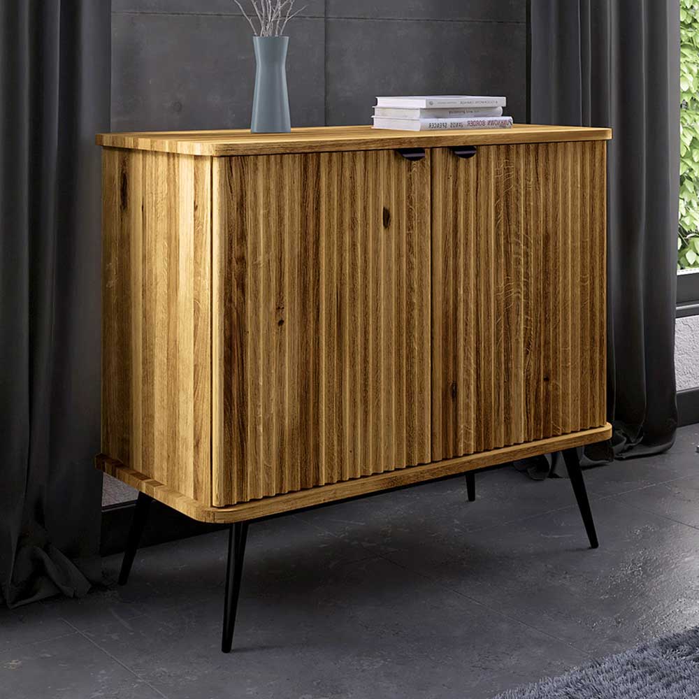 Designkommode mit zwei Türen aus Wildeiche - Casarius
