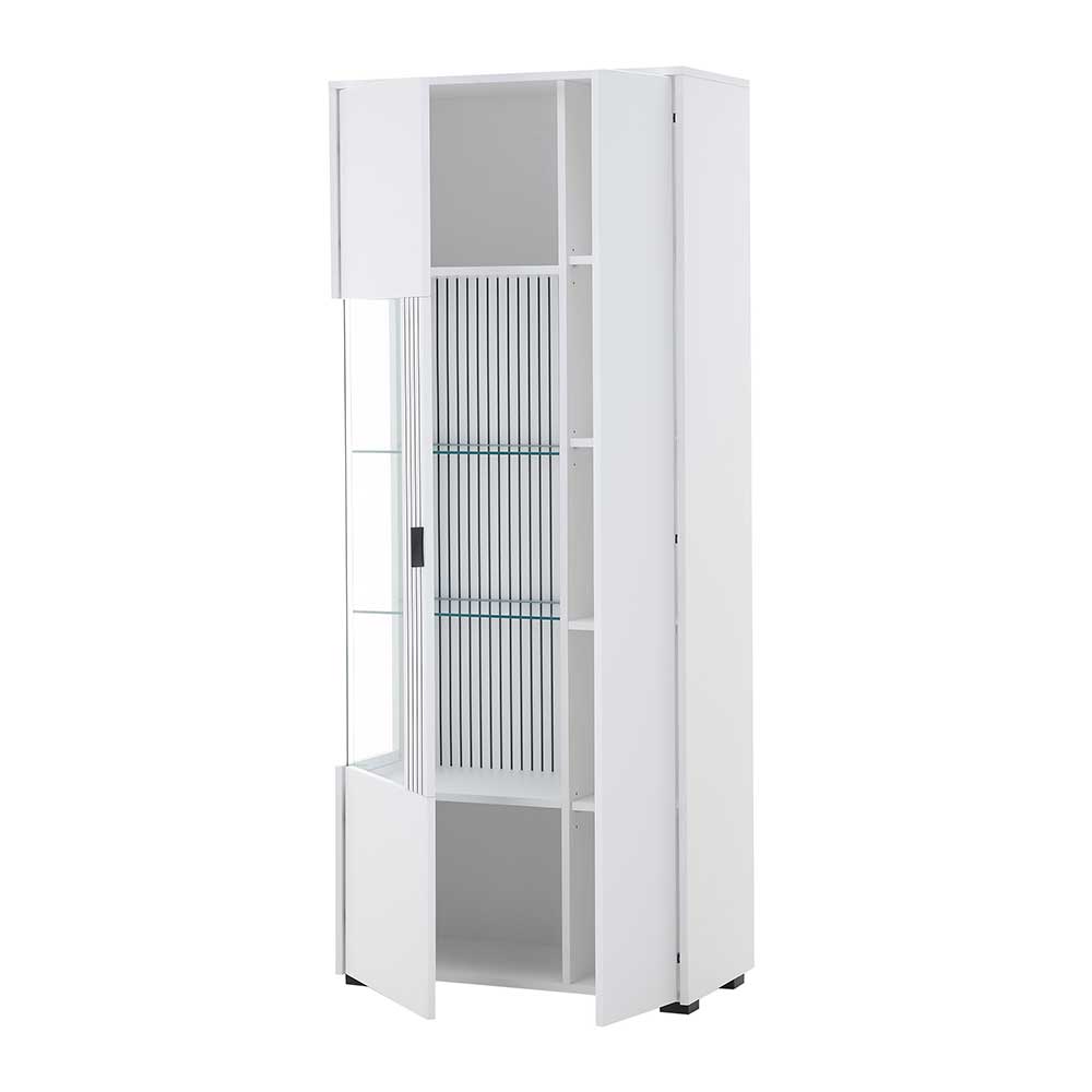 Weißer Vitrinenschrank 2-türig - Dualkos