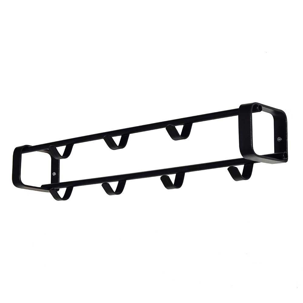 Schwarze Garderoben Kombi aus Stahl - Satroni (zweiteilig)