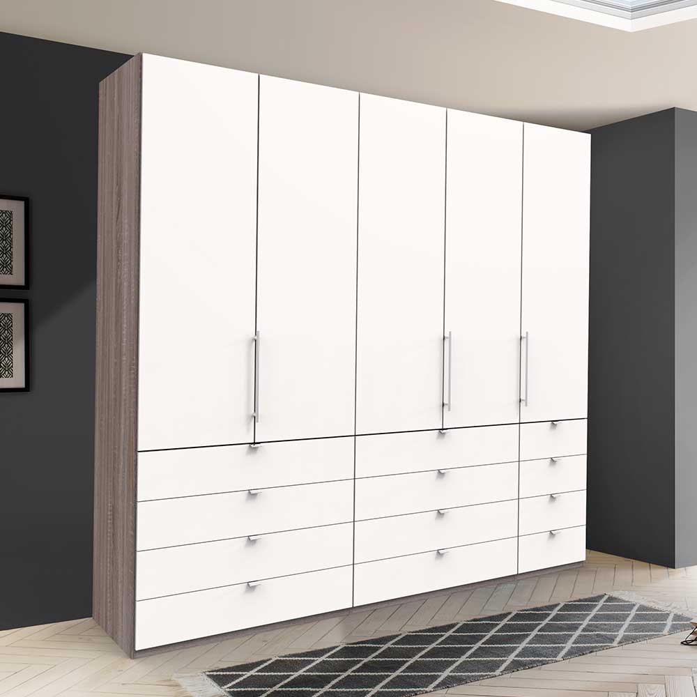 Hoher Kleiderschrank in Weiß - Tivierto