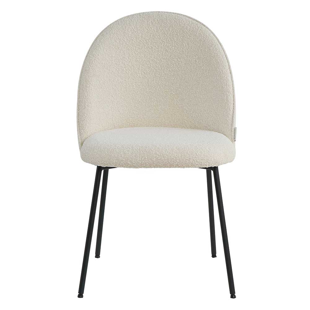 Esstischstuhl in Beige Boucle-Bezug - Xorian (2er Set)