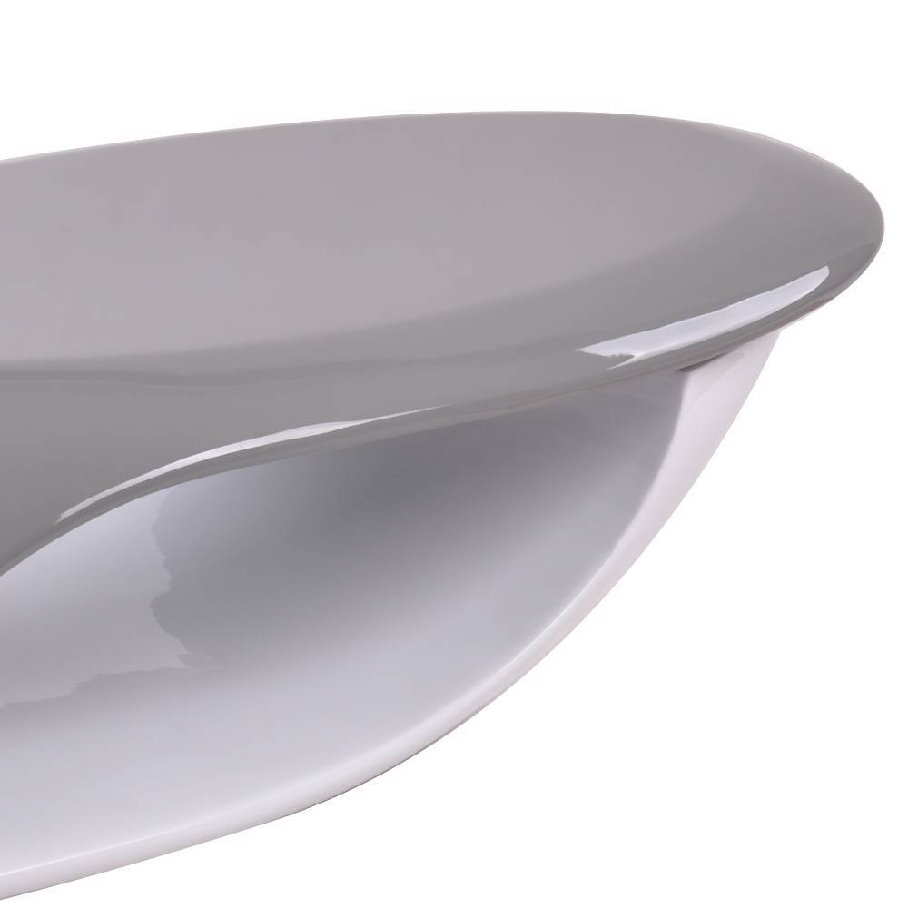 Design-Couchtisch in Grau und Weiß - Oldena