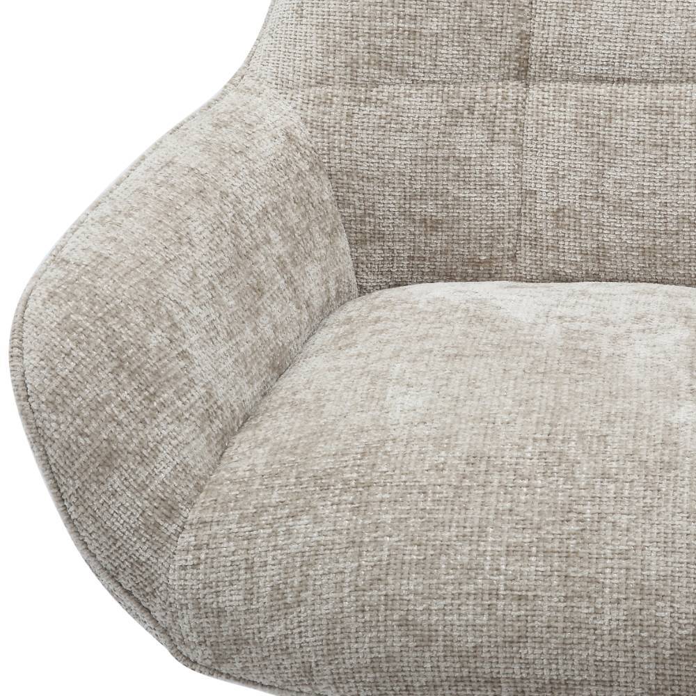 Wohnzimmer Drehsessel in Hellgrau Chenille - Badajoz