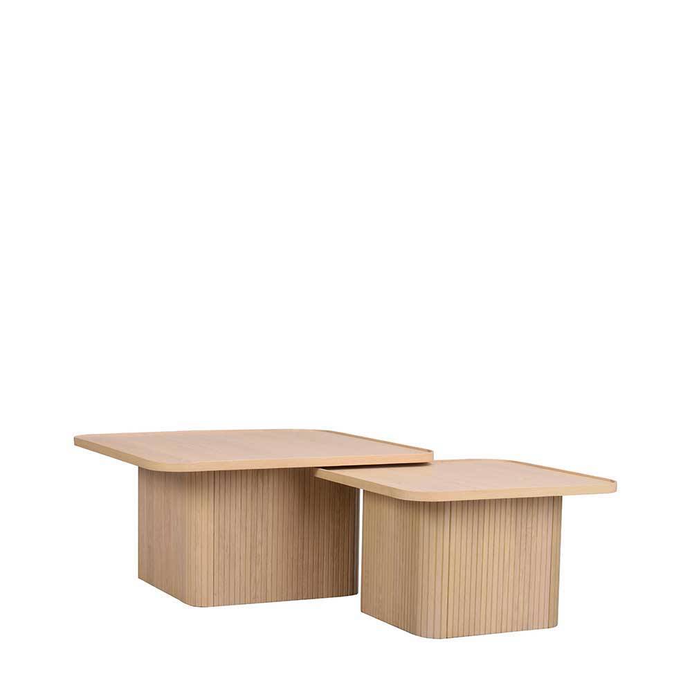 Retro Sofatisch in Eiche White Wash - Mercy