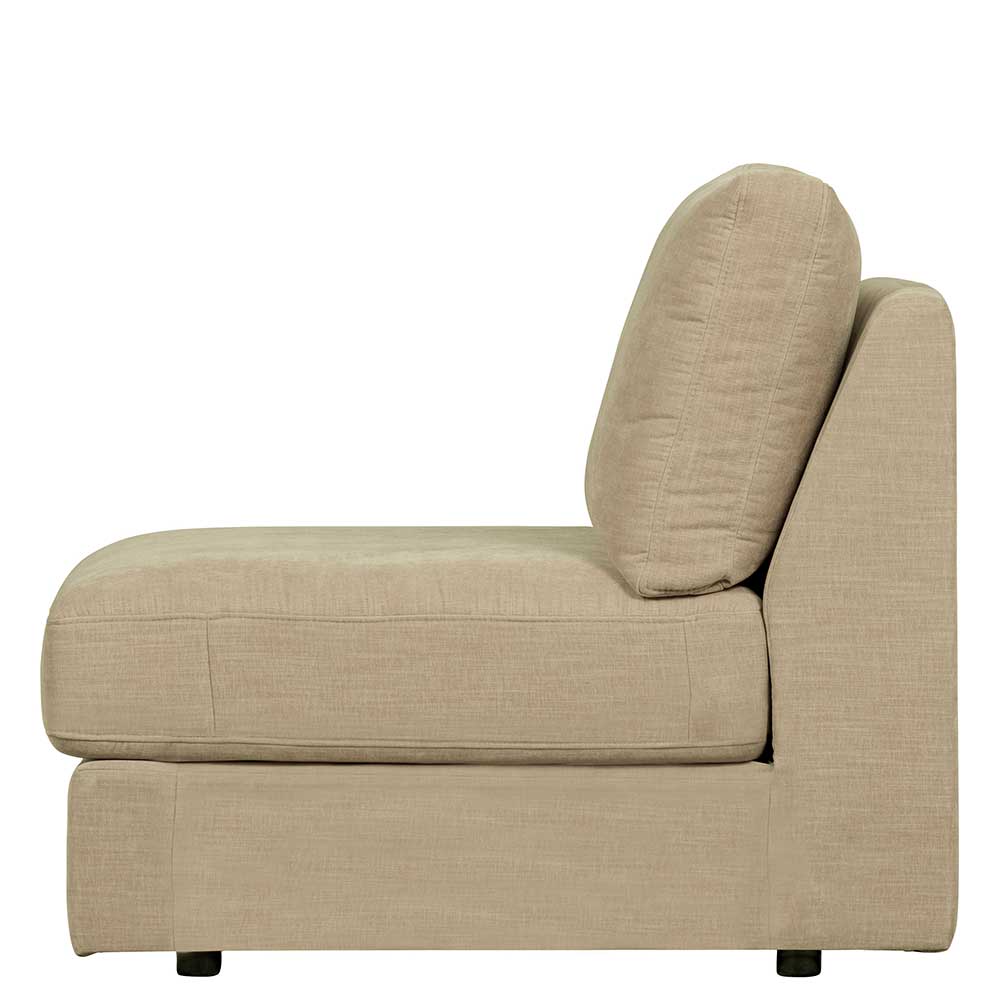 Sofamodul mit Rückenlehne in Beige Stoff - Jona