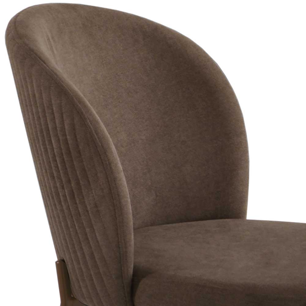 Braune Esszimmerstühle gepolstert - Helias (4er Set)