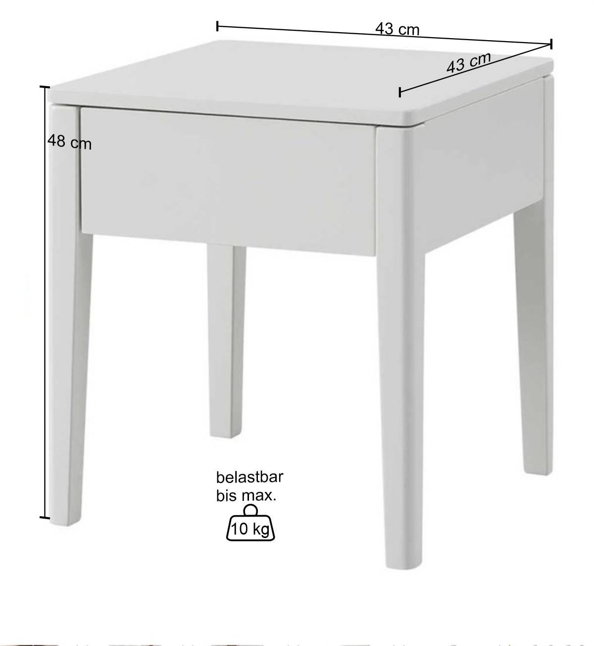 Doppelbett in Weiß lackiert - Cantabrien