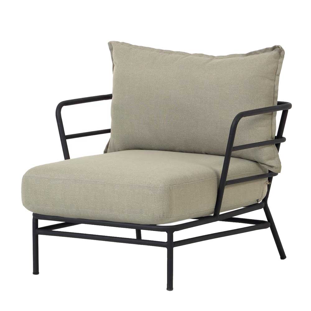 Lounge Sessel in Schwarz Stahl - Imna (2er Set)