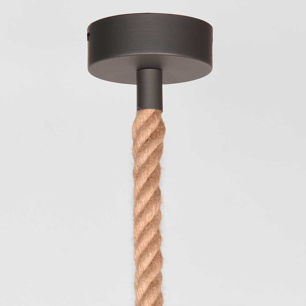 Hänge Lampe mit Stahlschirm mit Gitter - Ruvania