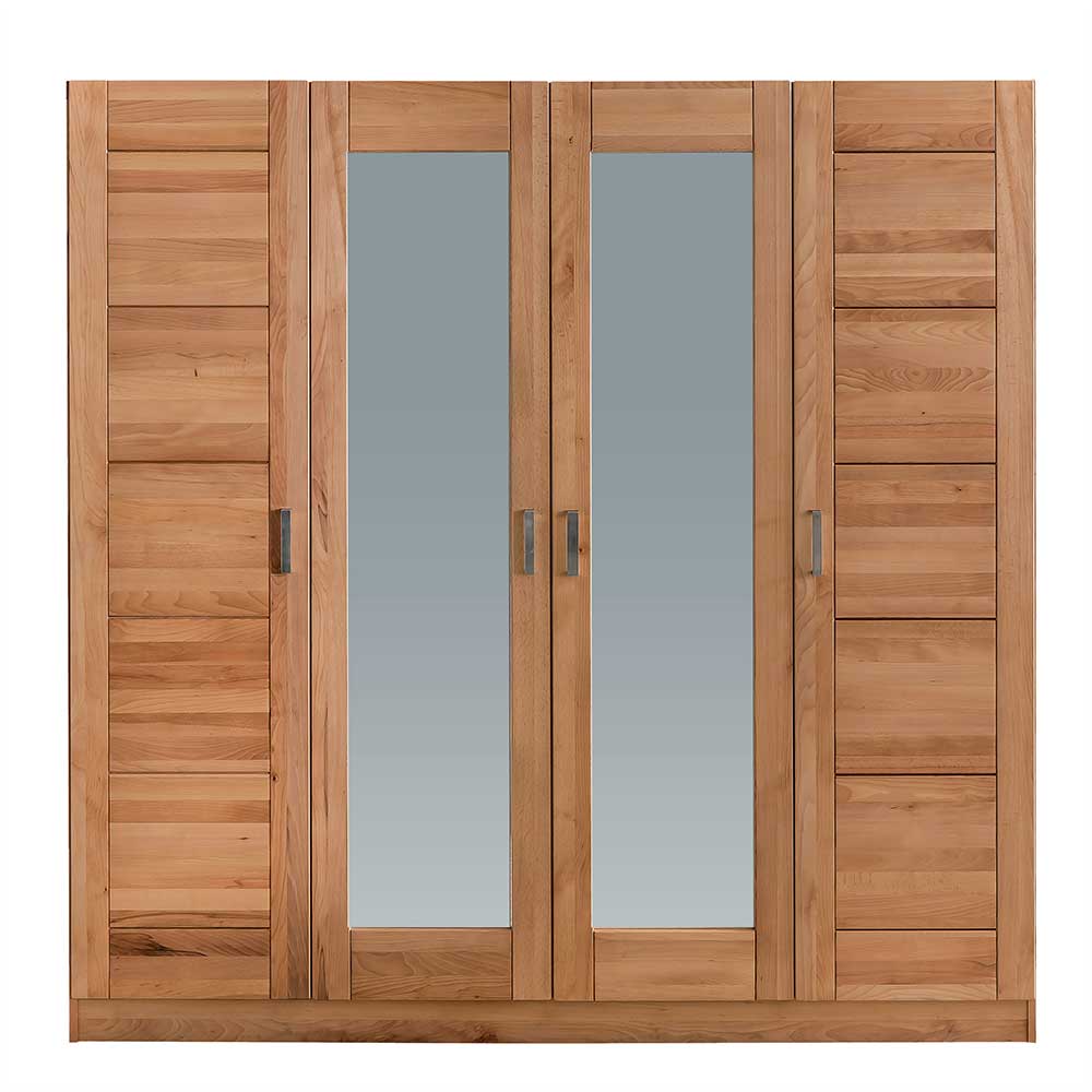 4-türiger Kleiderschrank in Kernbuchefarben - Bertora I