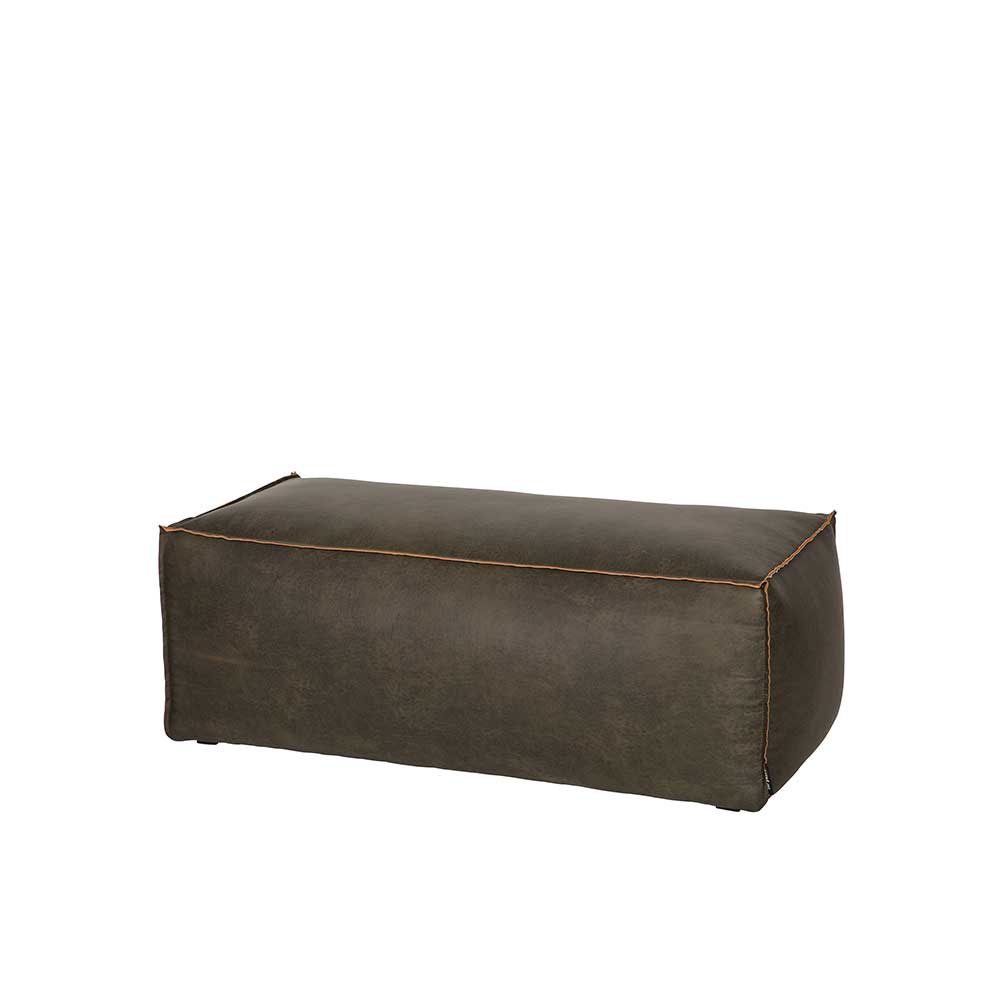 Sitzhocker Pouf Zoika in Oliv Grün