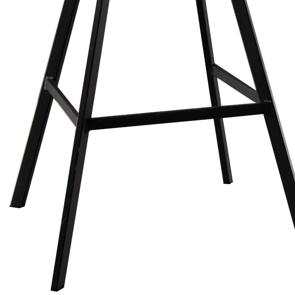 Barstühle mit hellgrauem Webstoffbezug - Tine (2er Set)