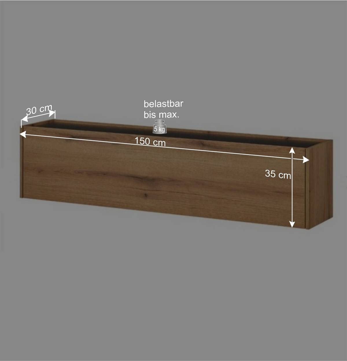 Hängende Wohnwand modern - Colomania (vierteilig)