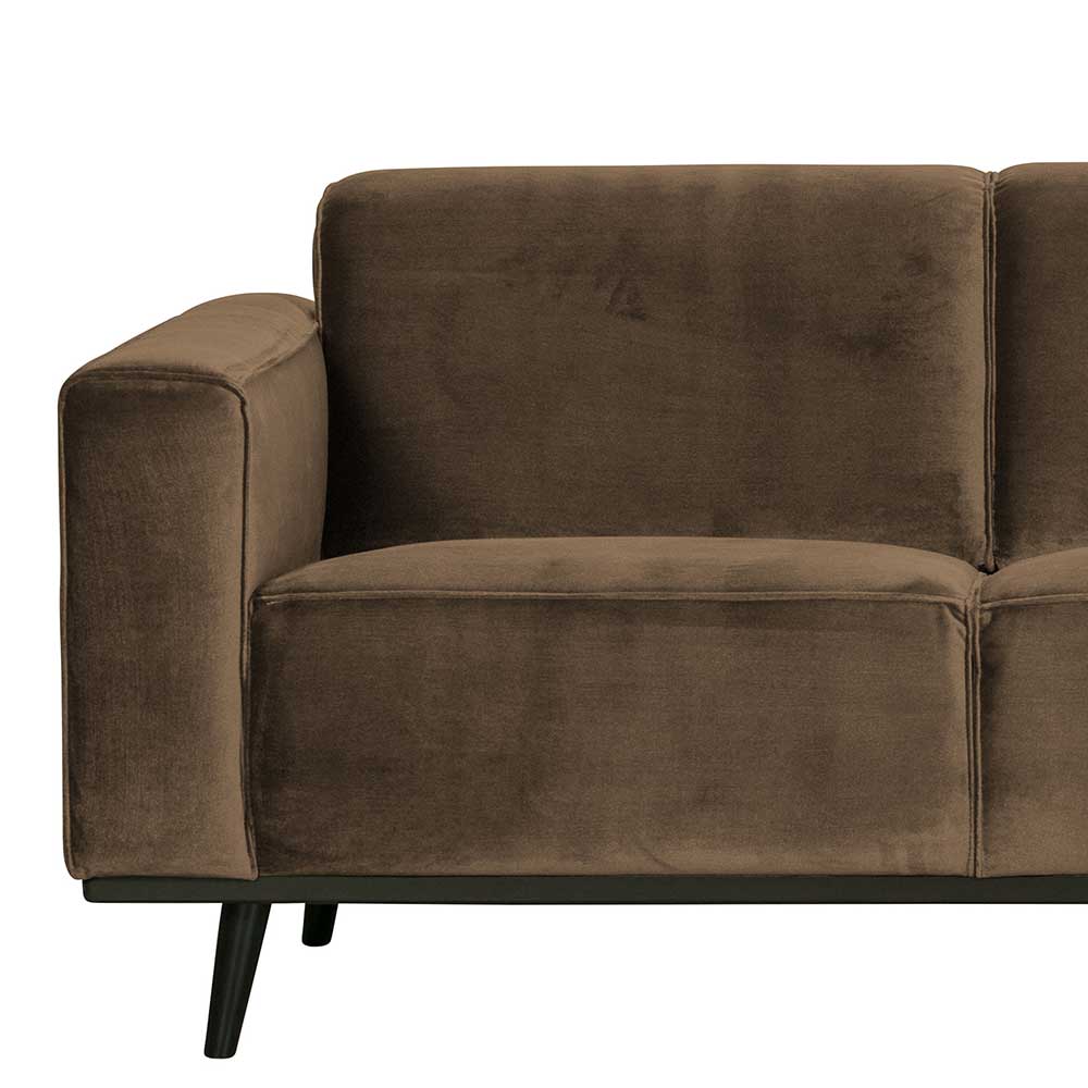 Sofas Dreisitzer in Taupe Samt - Salverna