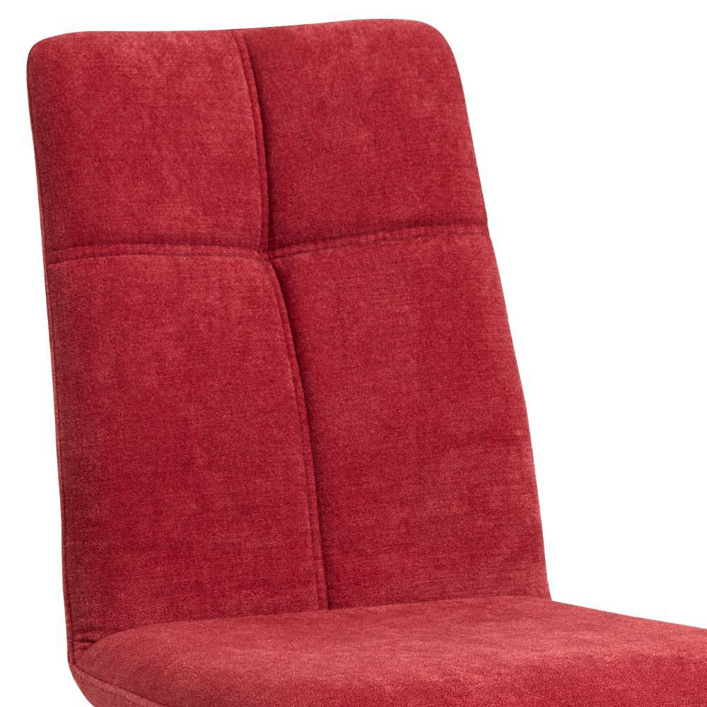 Esstisch-Polsterstühle in Rot und Wildeiche - Paduas (2er Set)