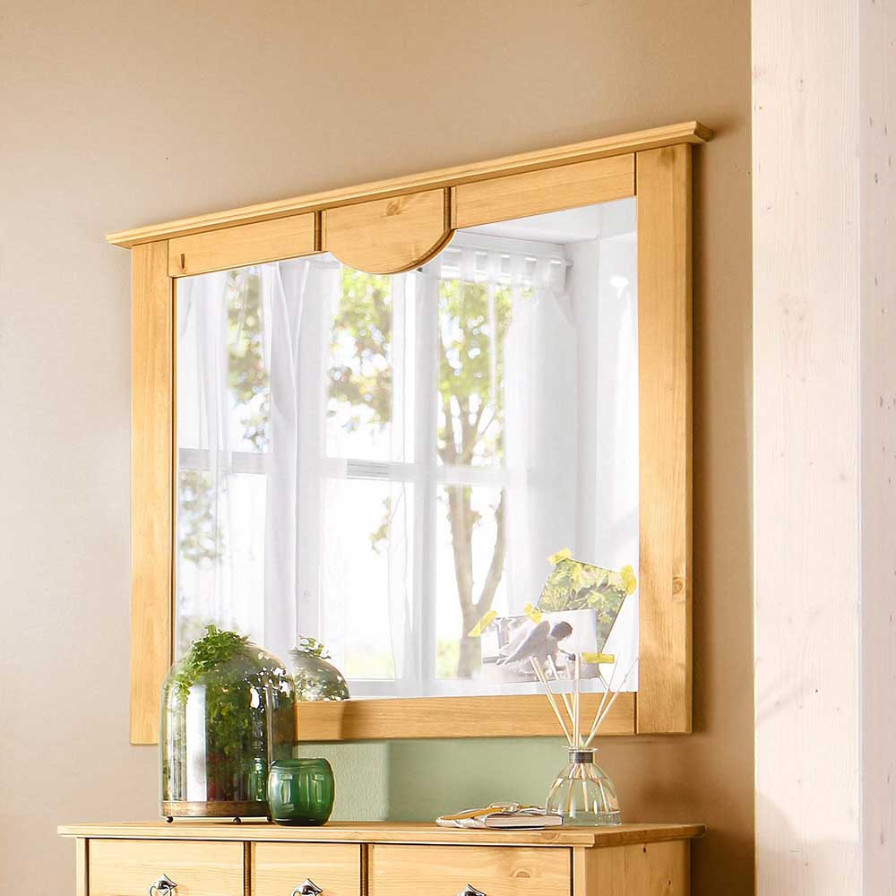 Landhaus Wandspiegel 81x81x5 cm - Edranov