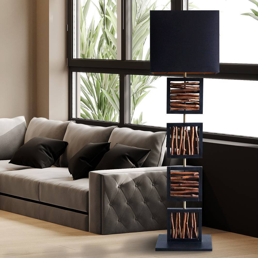 Design-Stehleuchte in Schwarz - Cylian