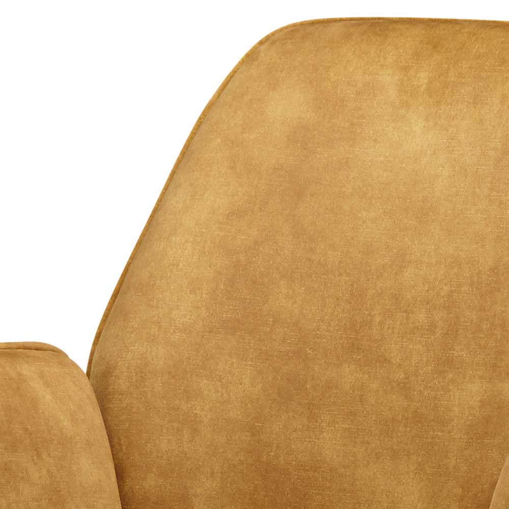 Schreibtisch Stuhl in Ocker Velours - Eckomy