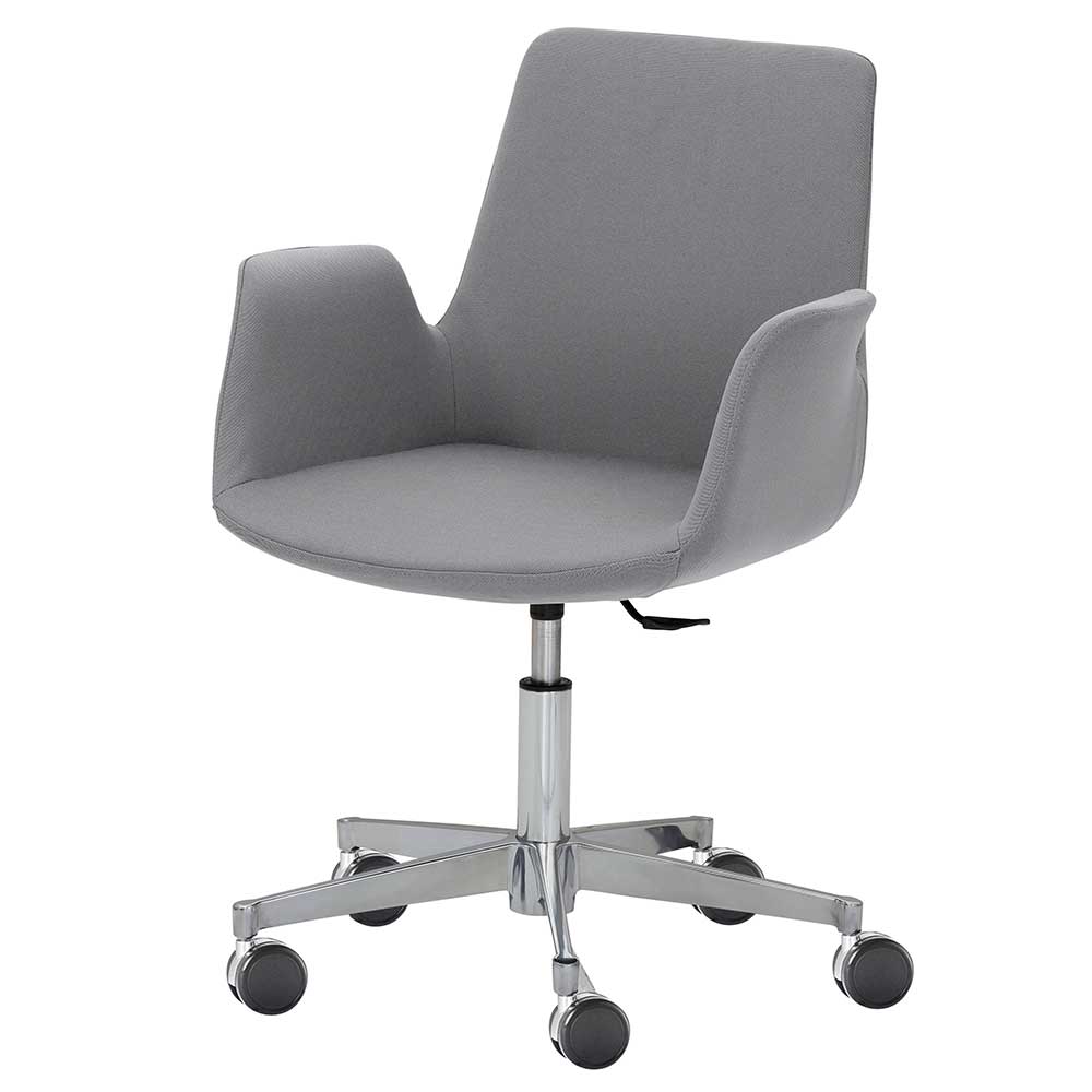 Design Bürostuhl mit Armlehnen in Grau - Iranus